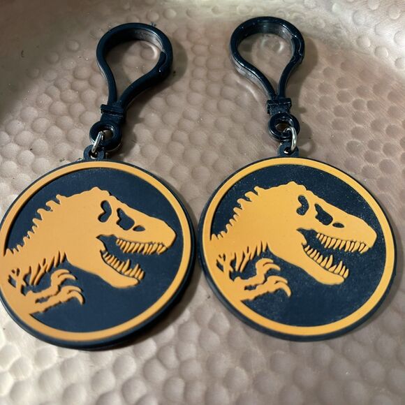 Jurassic Park T-Rex Luggage Bag Tag Backpack Suitcase Rubber Clip On - Picture 3 of 3